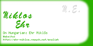 miklos ehr business card